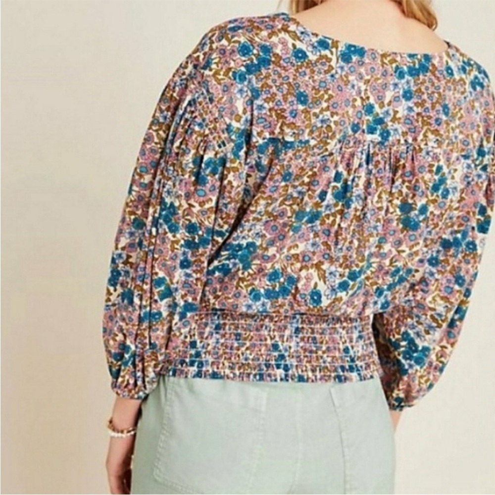 Anthropologie Maeve Odette Smocked
Floral Blouse S - Picture 2 of 10